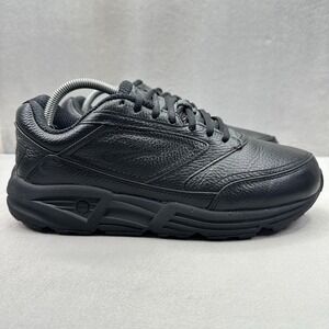 Brooks Addiction Walker Mens Size 8.5 (4E) Shoes Black Leather Comfort Sneakers